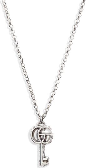 Gucci GG Silver Key Necklace |