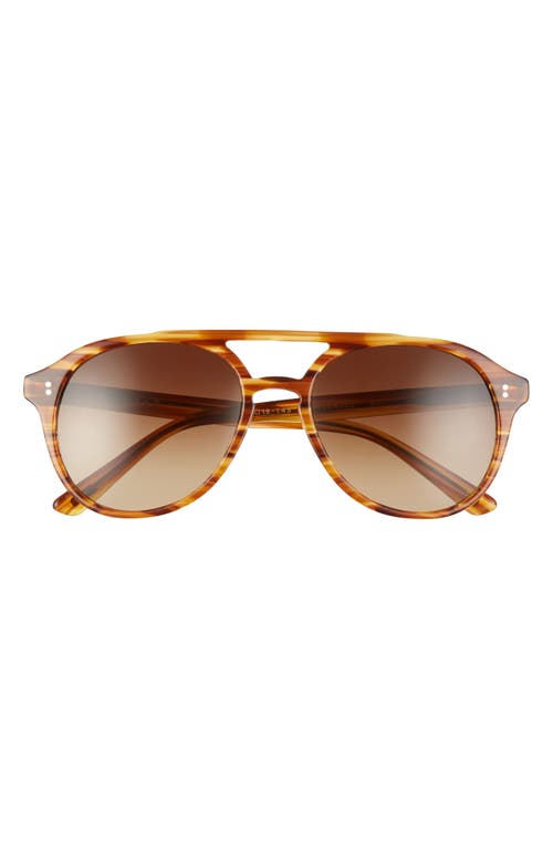 Rockwood 56mm Polarized Aviator Sunglasses in Woodgrain/Brown