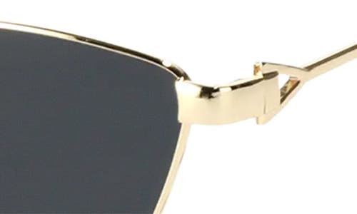 Fifth & Ninth Cleo 60mm Polarized Geometric Sunglasses In Black/gold