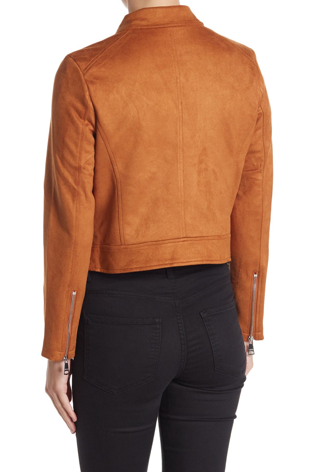 vigoss faux suede moto jacket