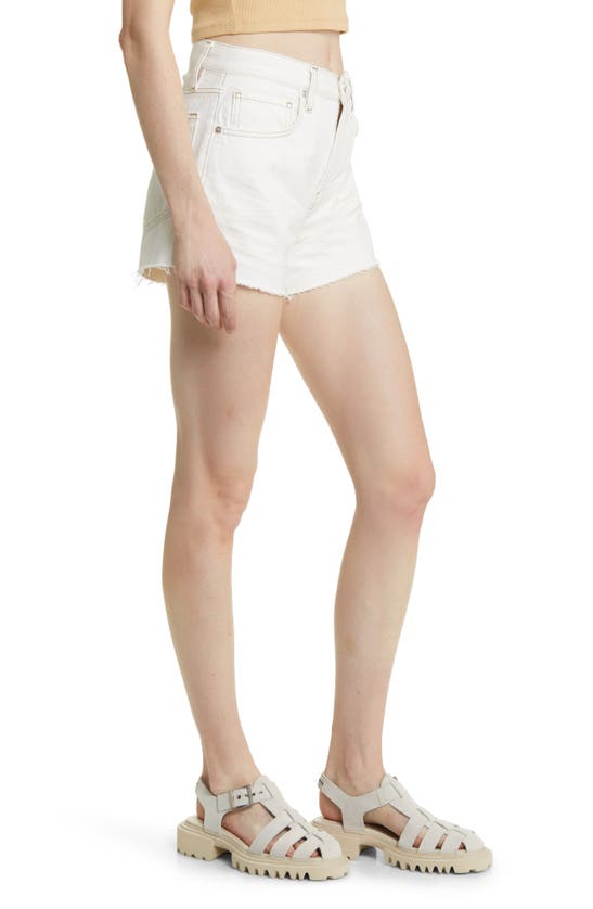 Shop Frame Le Super High Raw Hem Cutoff Denim Shorts In Au Natural Clean