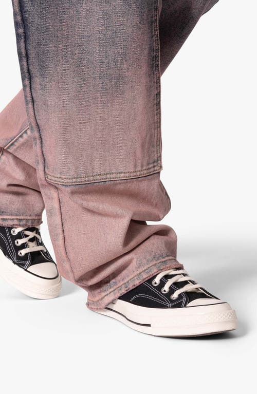 Mnml Gradient Nonstretch Ultra Baggy Carpenter Jeans In Blue/pink