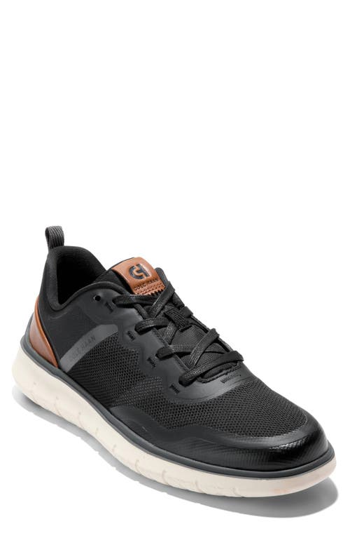 Cole Haan Men's Generation Zerãgrand Stitchlite Lace-up Sneakers In Black/british Tan/ivory