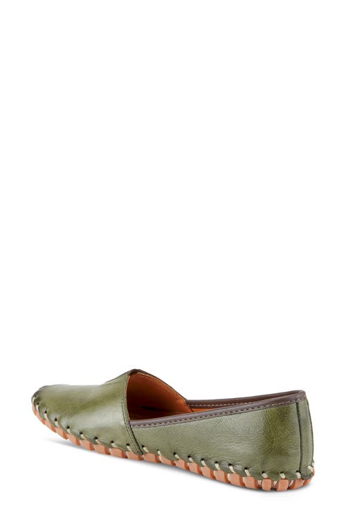 Shop Spring Step Kathaleta Flat In Olive Green