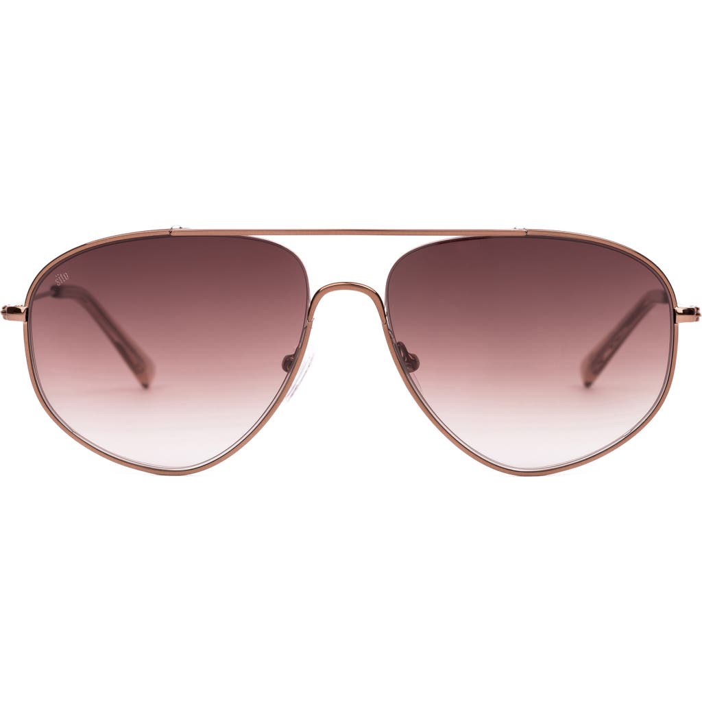Shop Sito Shades Lo Pan 58mm Gradient Standard Aviator Sunglasses In Sirocco/sirocco/rosewood
