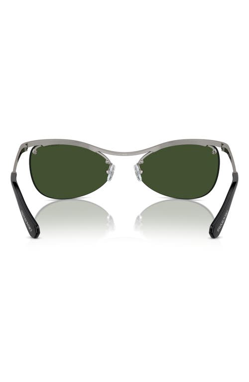 Shop Swarovski 63mm Irregular Sunglasses In Gunmetal