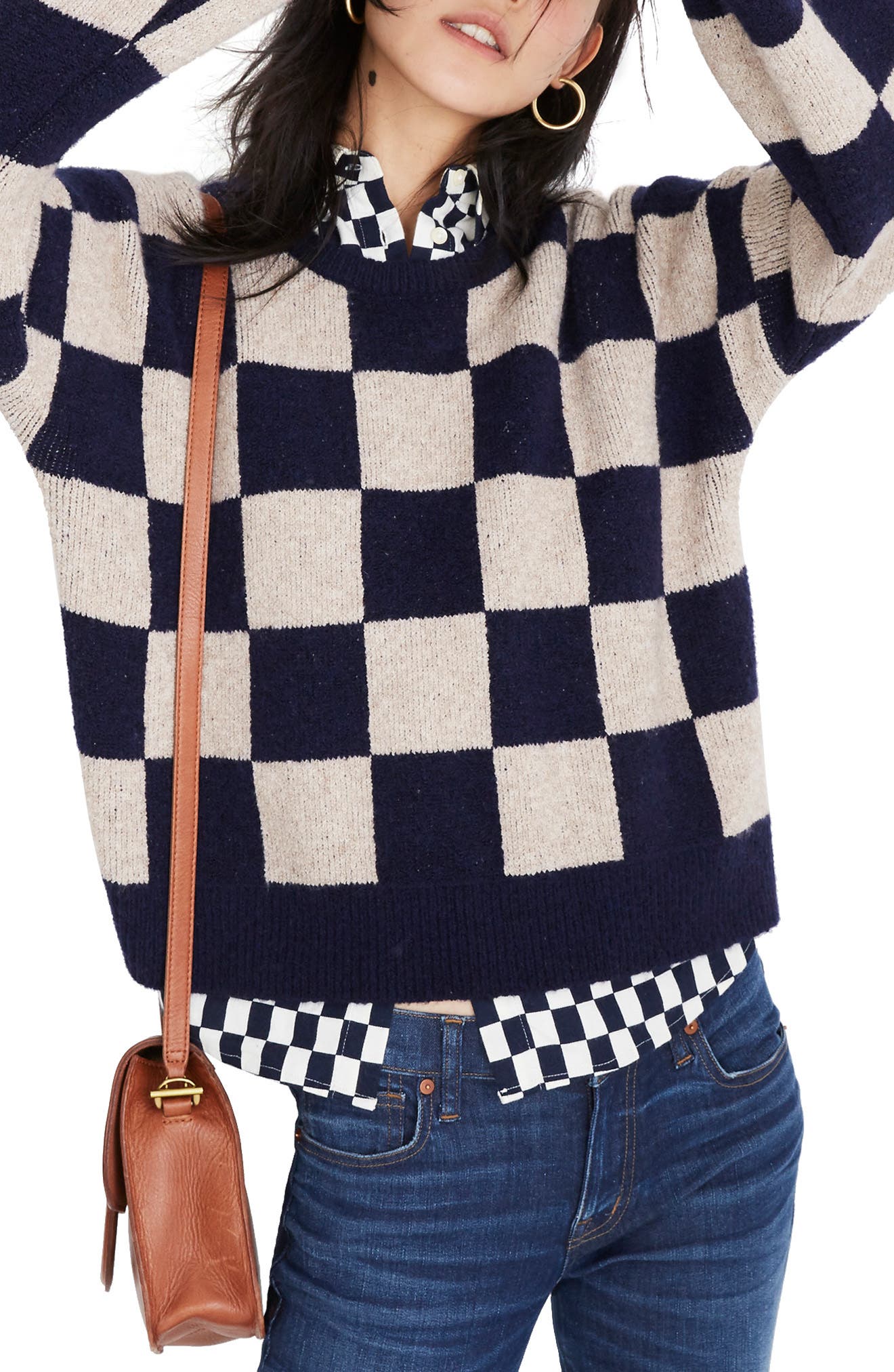 checkerboard sweater