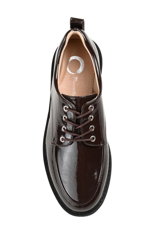 Journee Collection Women's Zina Lace Up Lug Sole Oxfords In Brown