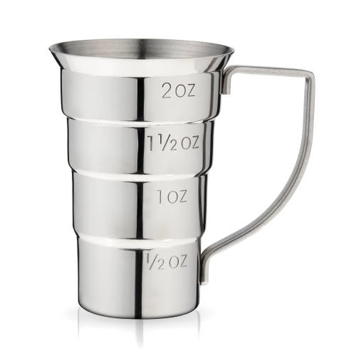 Viski Harrison Stepped Jigger In Silver