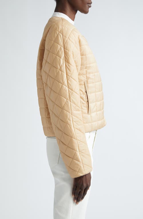 Shop Lafayette 148 New York Quilted Crop Jacket In Dune