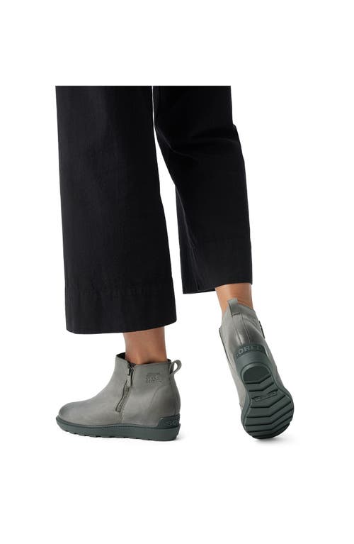 Shop Sorel Evie Ii Zip Waterproof Ankle Boot In Quarry/grill