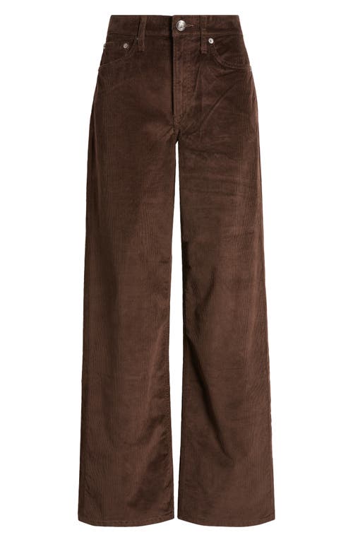 Shop Rag & Bone Logan Wide Leg Corduroy Pants In Dark Brown