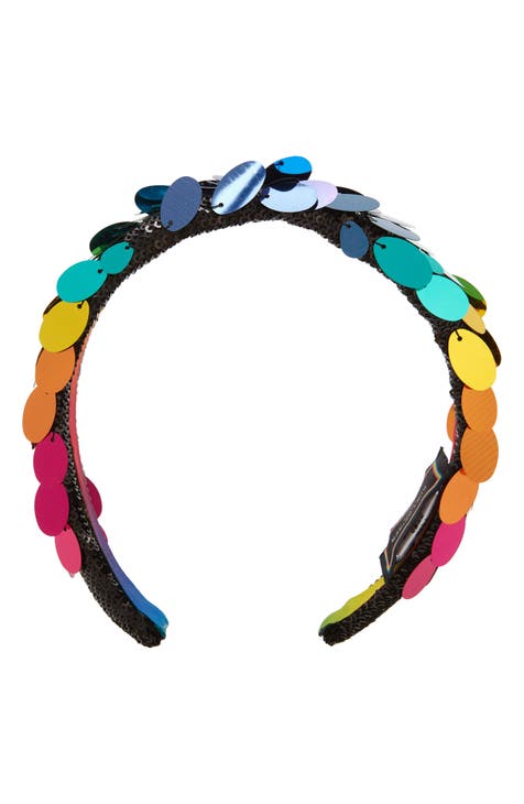 Rainbow Metallic Sequin Paillette Headband