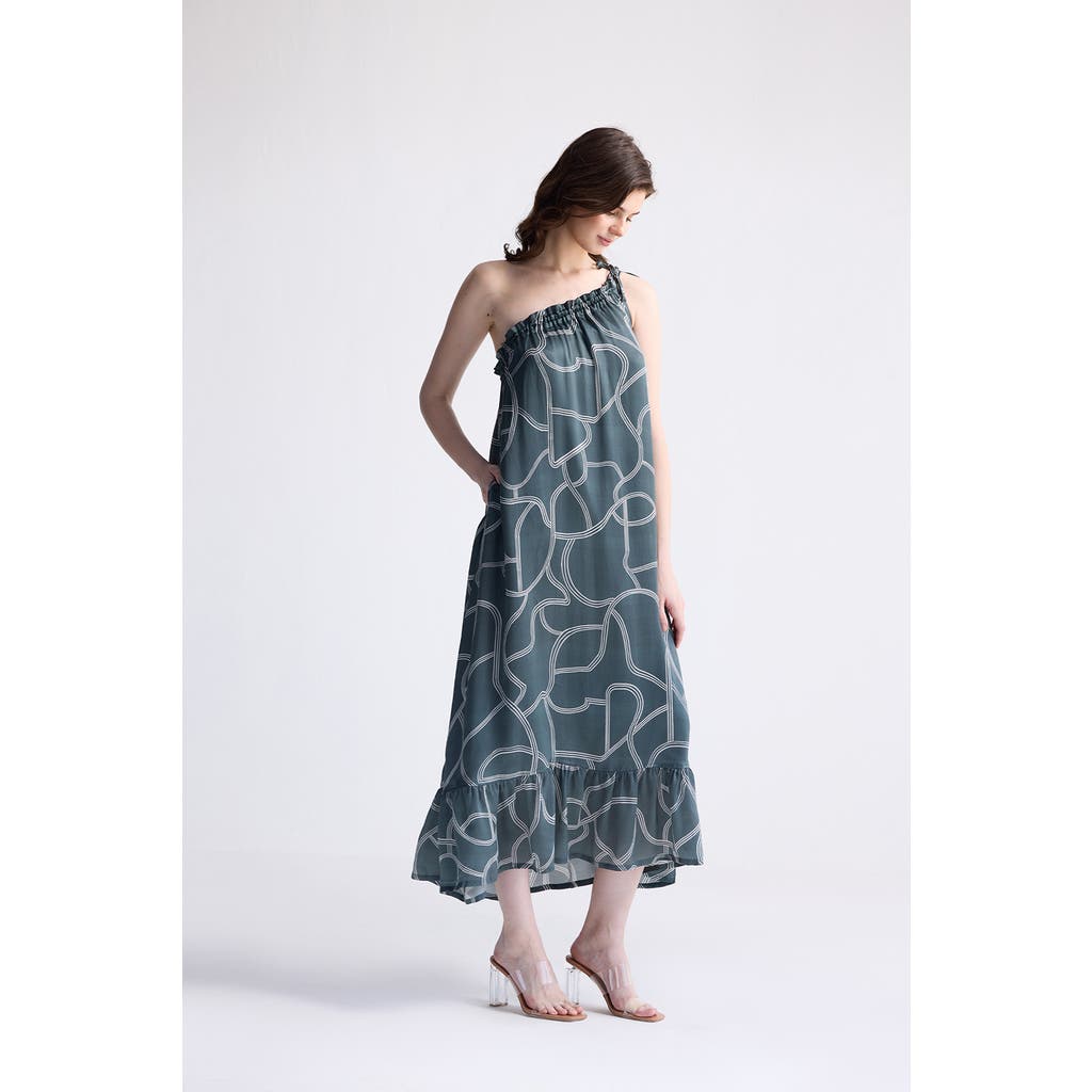 REISTOR REISTOR ONE SHOULDER MIDI DRESS