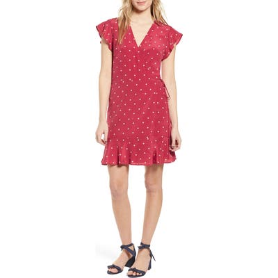 Rails Leanne Silk Wrap Dress, Red