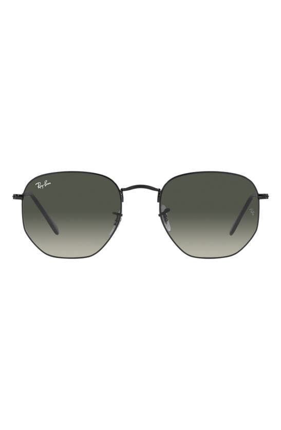 Ray Ban 51mm Gradient Aviator Sunglasses In Black/ Grey Gradient