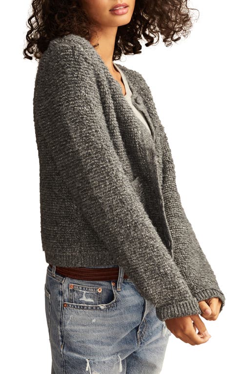 Lucky Brand Bouclé Cardigan In Loyal Light Ll06