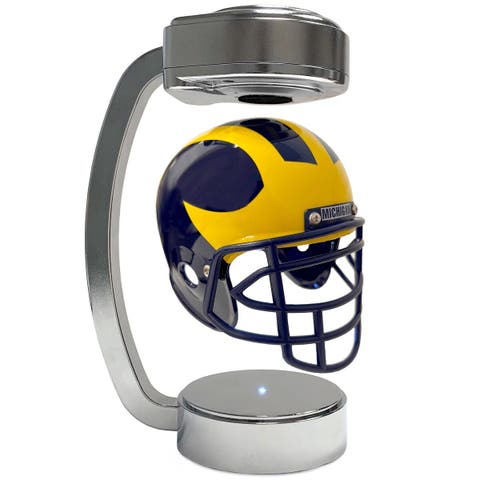 Michigan Wolverines Chrome Base Mini Hover Helmet