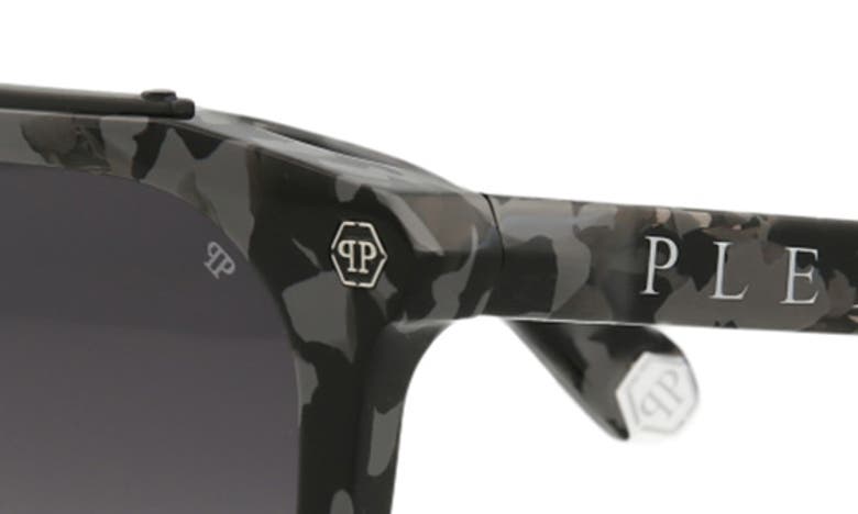 Shop Philipp Plein 51mm Aviator Sunglasses In Black Havana Smoke