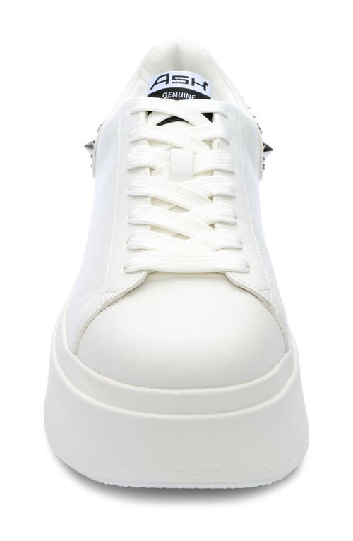 Shop Ash Moby Studs Platform Sneaker In White/white