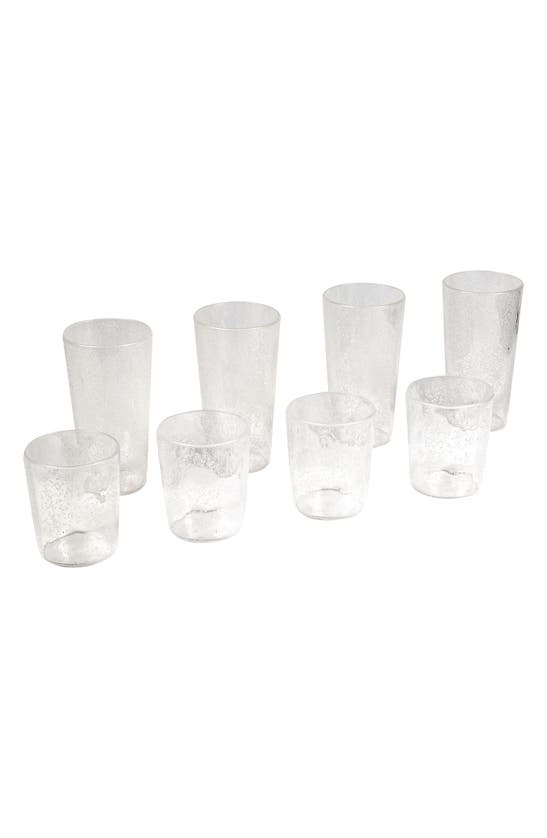 Tarhong Fizz Bubble Set Of 8 Drinking Glasses In Transparent