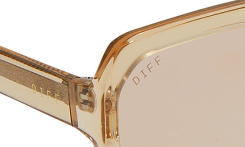 Shop Diff Sloane 54mm Square Sunglasses In Honey Crystal Flash