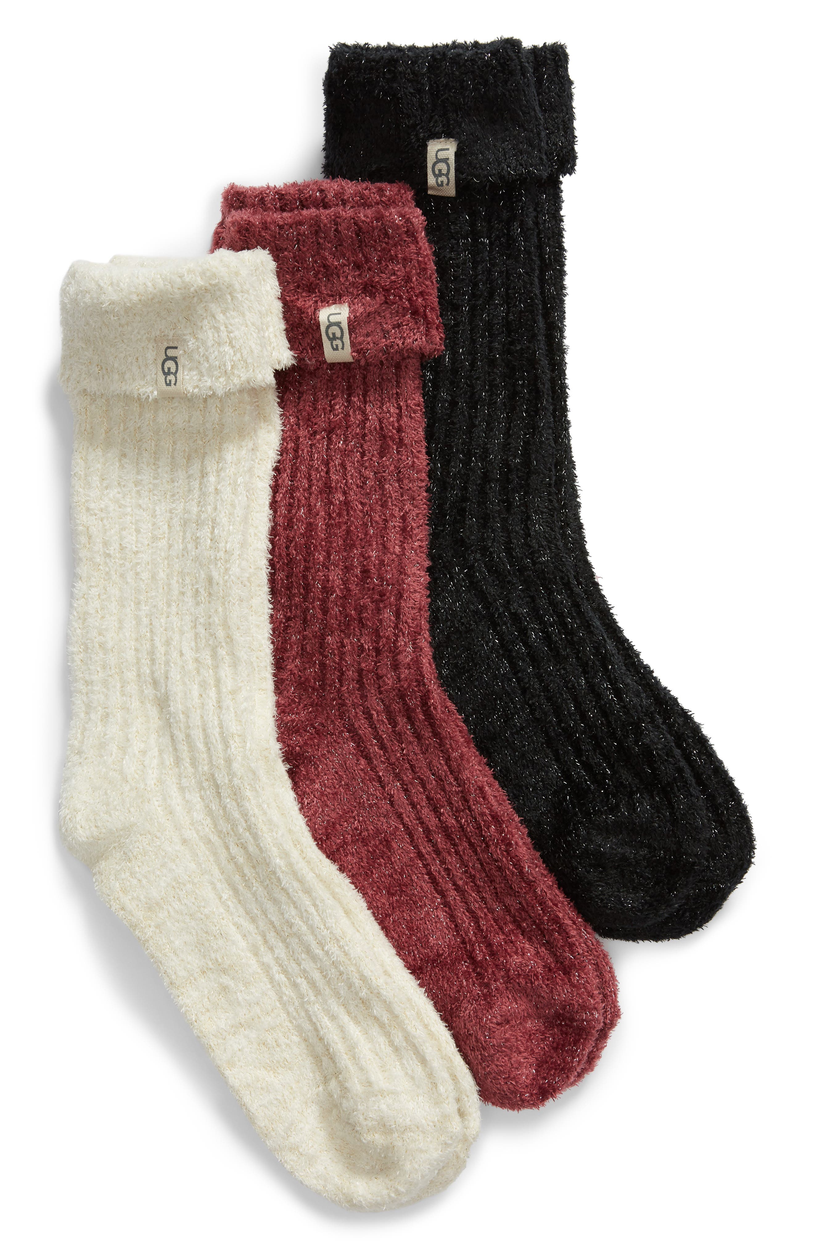 UGG® 3-Pack Cozy Sparkle Socks | Nordstrom