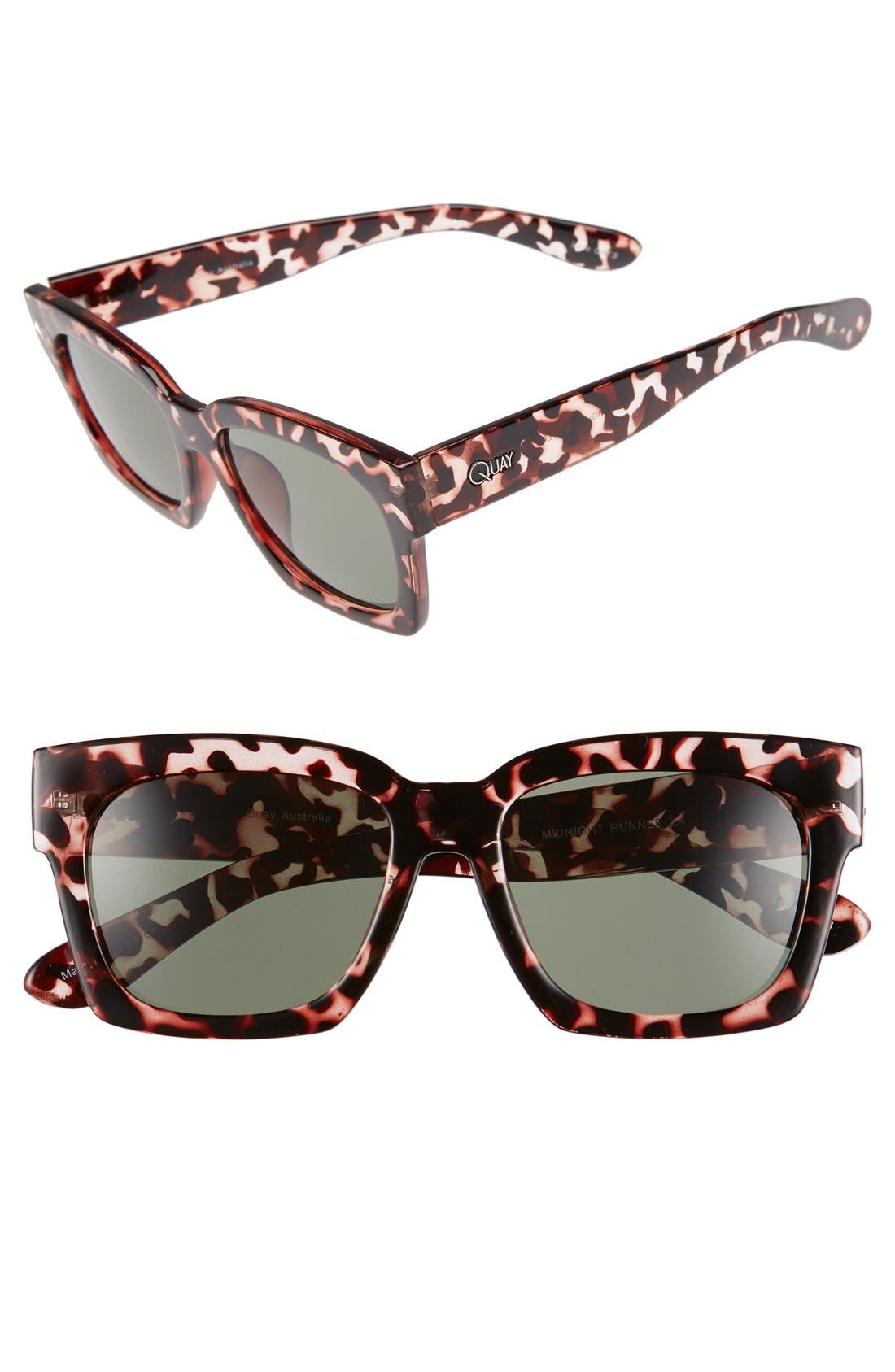 Quay Australia 'Midnight Runner' 55mm Square Sunglasses | Nordstrom
