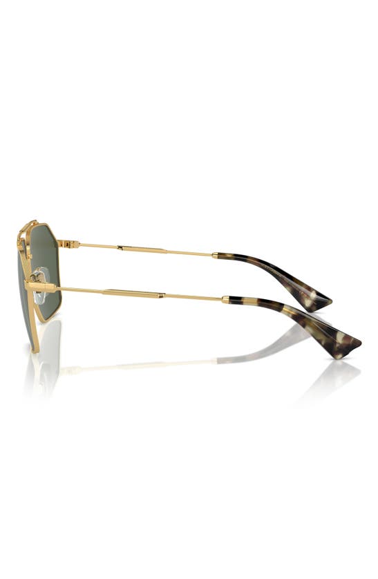 Shop Dolce & Gabbana Dolce&gabbana 61mm Polarized Pilot Sunglasses In Gold