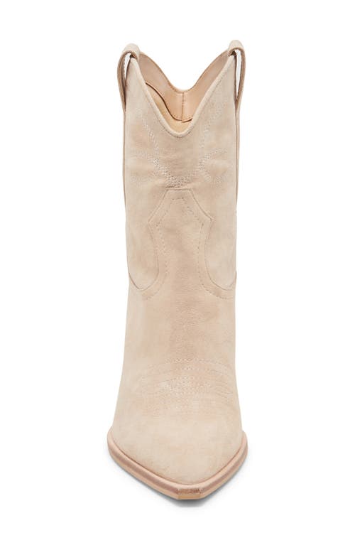 Shop Dolce Vita Angel Pointed Toe Western Boot In Dune Suede