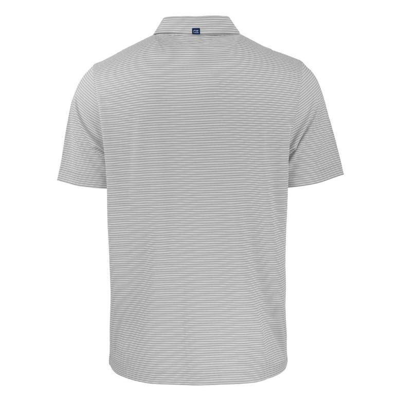 Shop Cutter & Buck Gray/white Citadel Bulldogs Big & Tall Forge Eco Double Stripe Stretch Recycled Polo