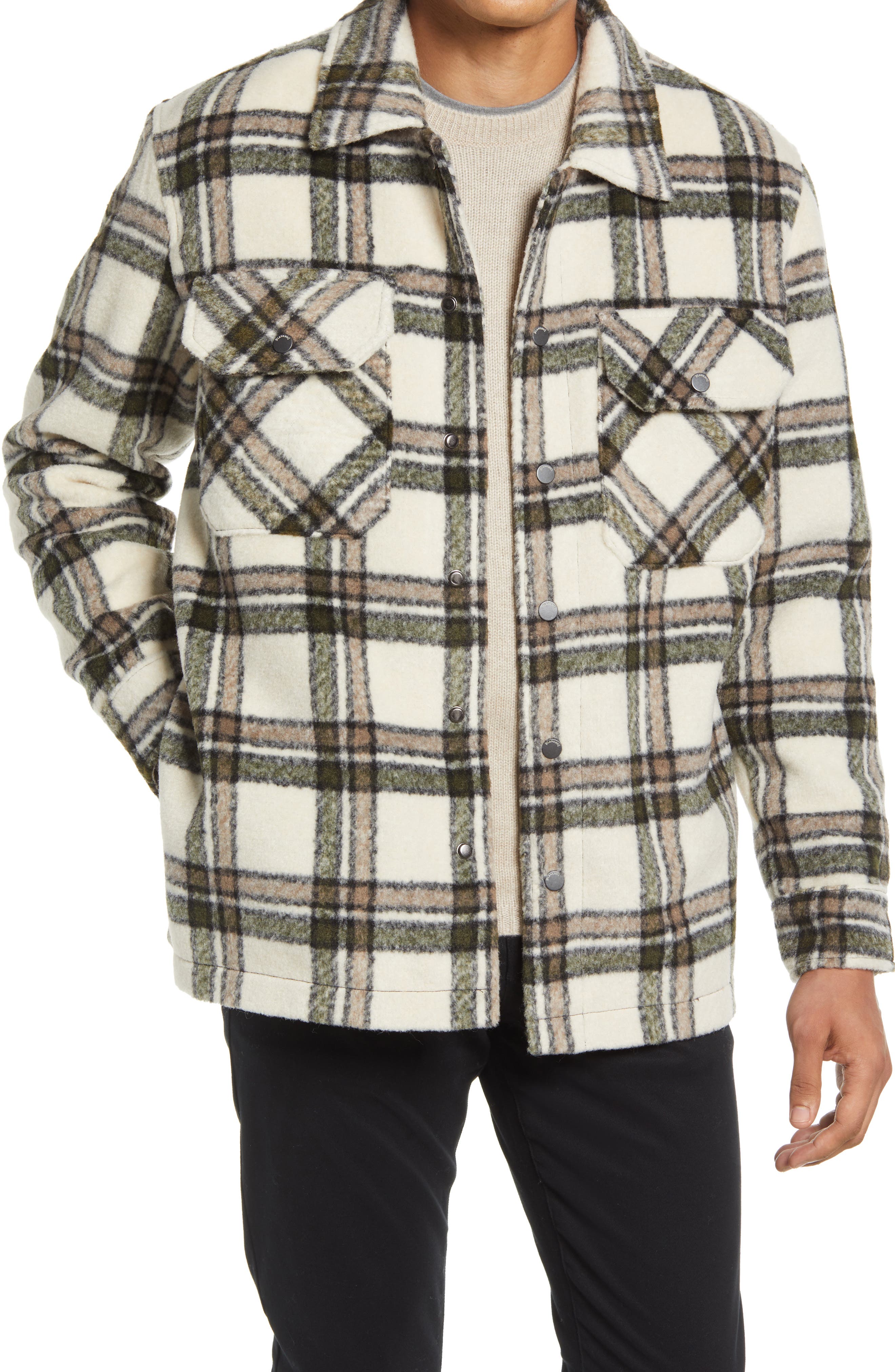 checked shirt jacket mens