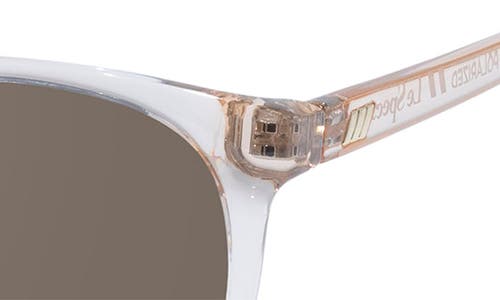 Shop Le Specs Armada 54mm Round Sunglasses In White/tan