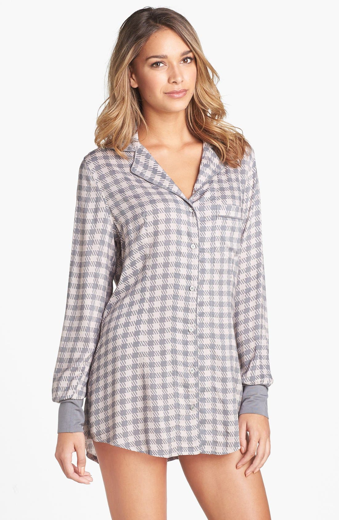 Splendid 'Mixed Company' Boyfriend Sleep Shirt Nordstrom