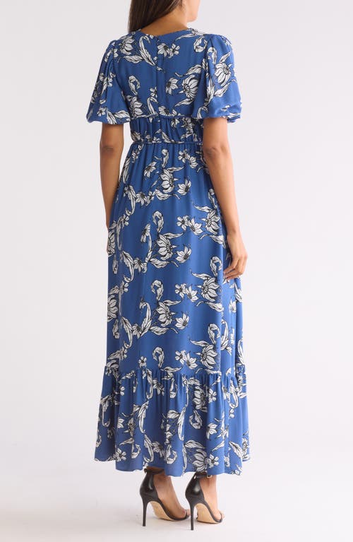 By Design Eden Puff Sleeve Maxi Dress In Passion Flower