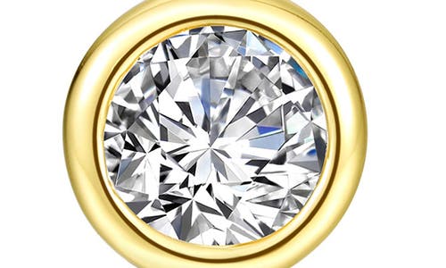 Lafonn Bezel Set Simulated Diamond Stud Earrings In White/gold