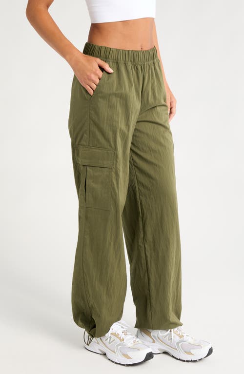 Shop Zella Boundless Utility Pants In Olive Night