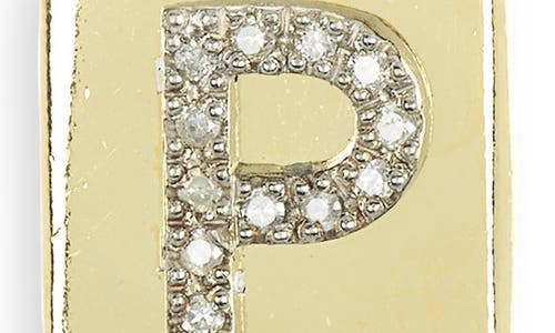 Meshmerise Diamond Padlock Initial Pendant Necklace In Yellow-p