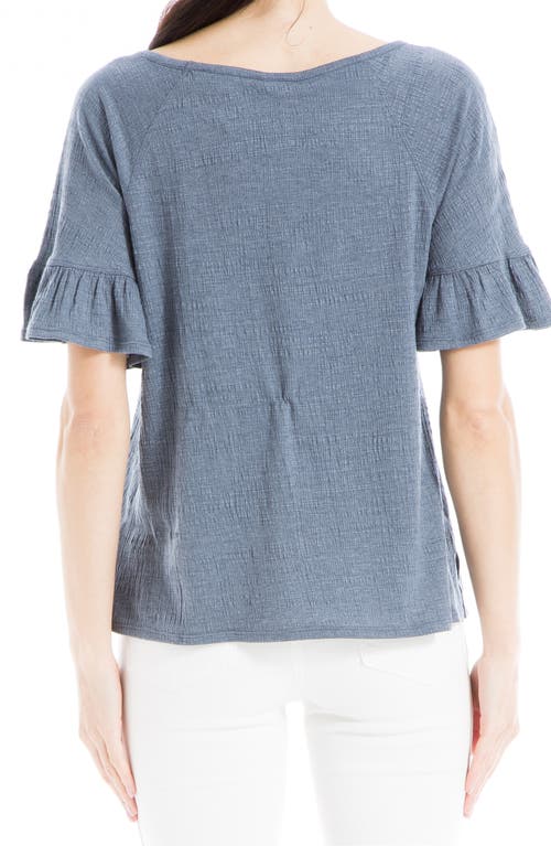 Shop Max Studio Flutter Texture Knit T-shirt In Denim