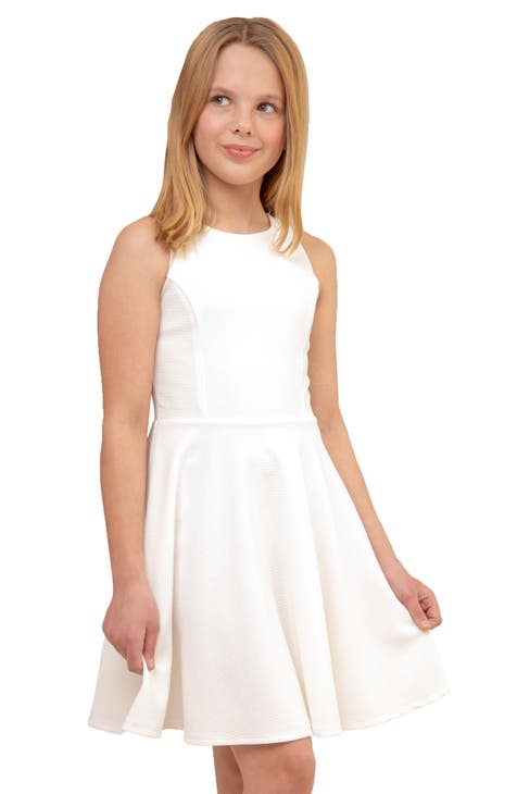 Kids' Textured Racerback Fit & Flare Dress (Big Girl)