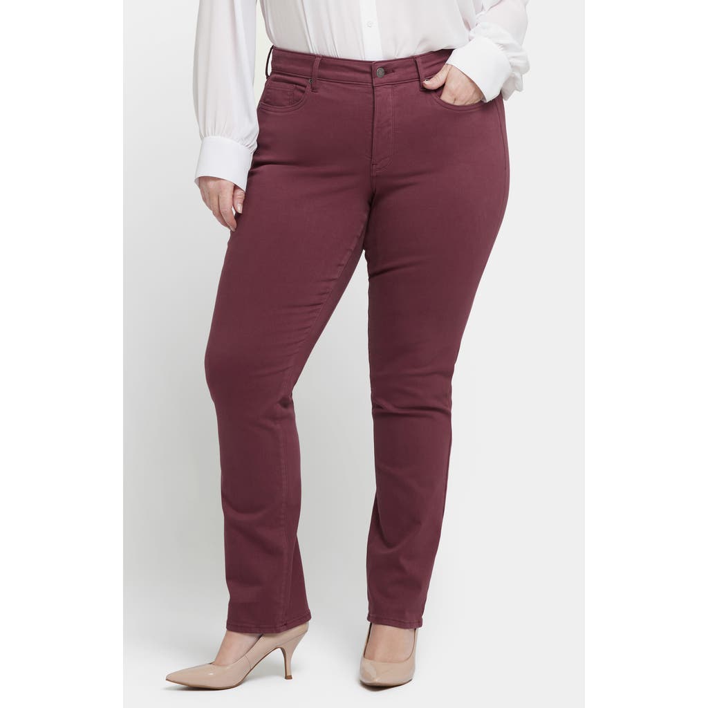 Nydj Marilyn Straight Leg Jeans In Dark Cherry