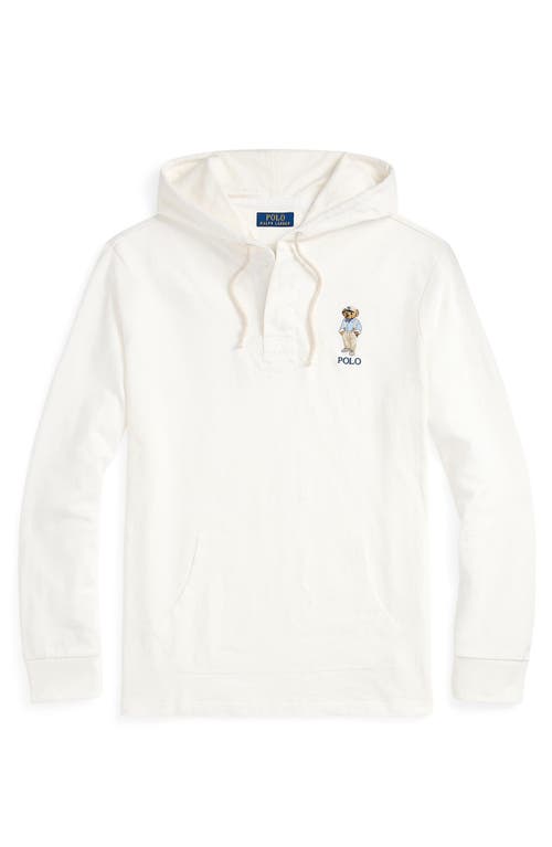 Shop Polo Ralph Lauren Polo Bear Hoodie In Deckwash White Hmgwy Bear