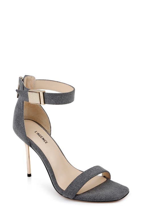Thea Ankle Strap Sandal in Grey