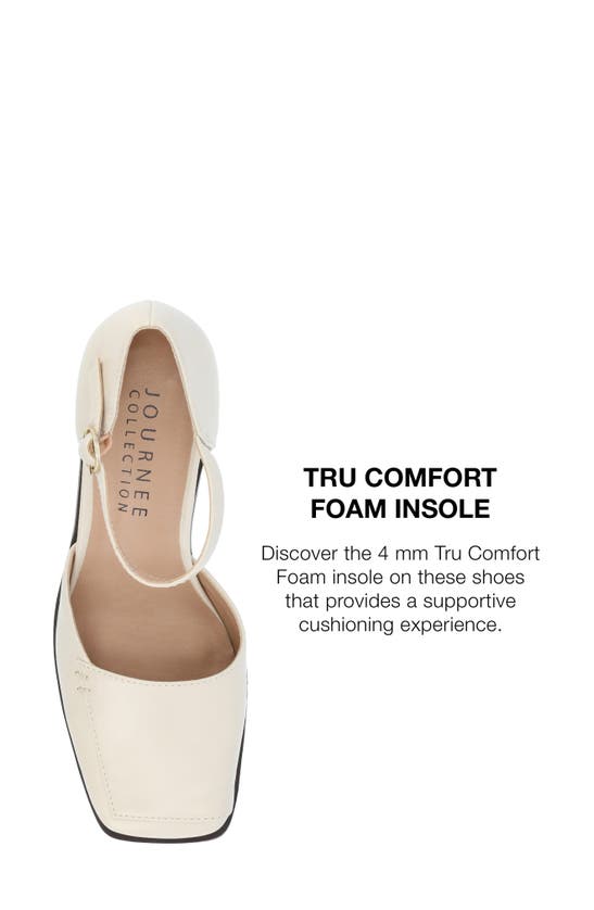 Shop Journee Collection Evangeline Block Heel Pump In Ivory
