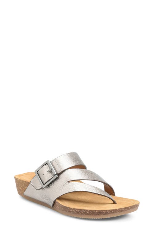 Geary Wedge Sandal in Grey-Gold