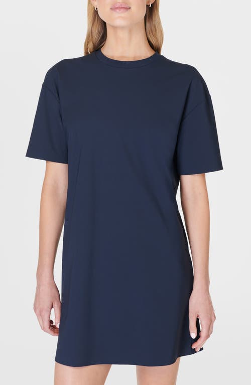 Shop Sweaty Betty Explorer T-shirt Minidress In Navy Blue