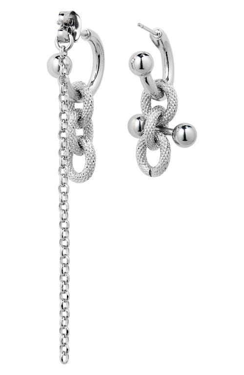 Justine Clenquet Blake Huggie Hoop Earrings In Palladium
