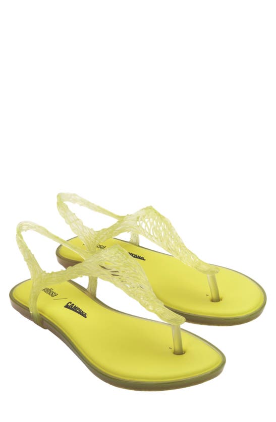 Melissa Campana Flow Sandal In Yellow