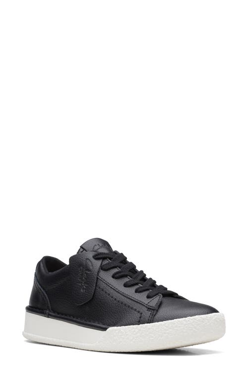 Clarks(r) Craft Cup Low Top Sneaker in Black Leather
