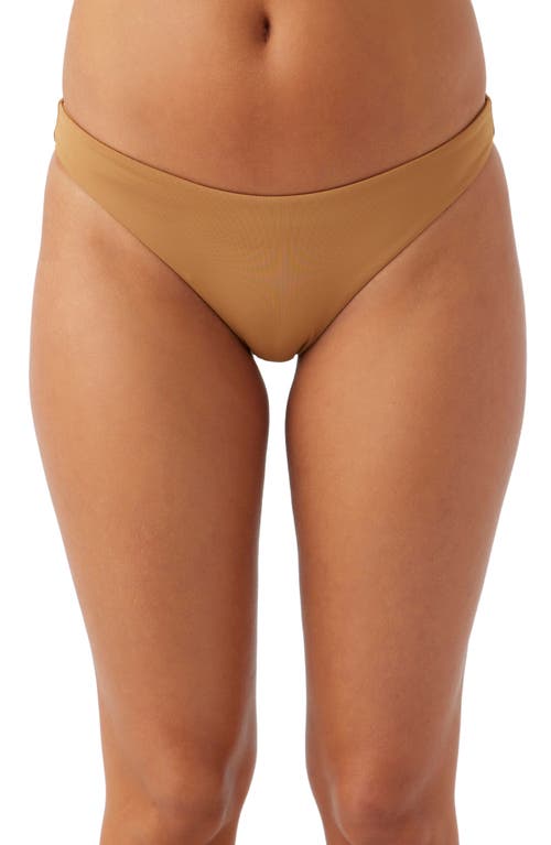 Shop O'neill Rockley Saltwater Solids Bikini Bottoms In Tobacco Brown